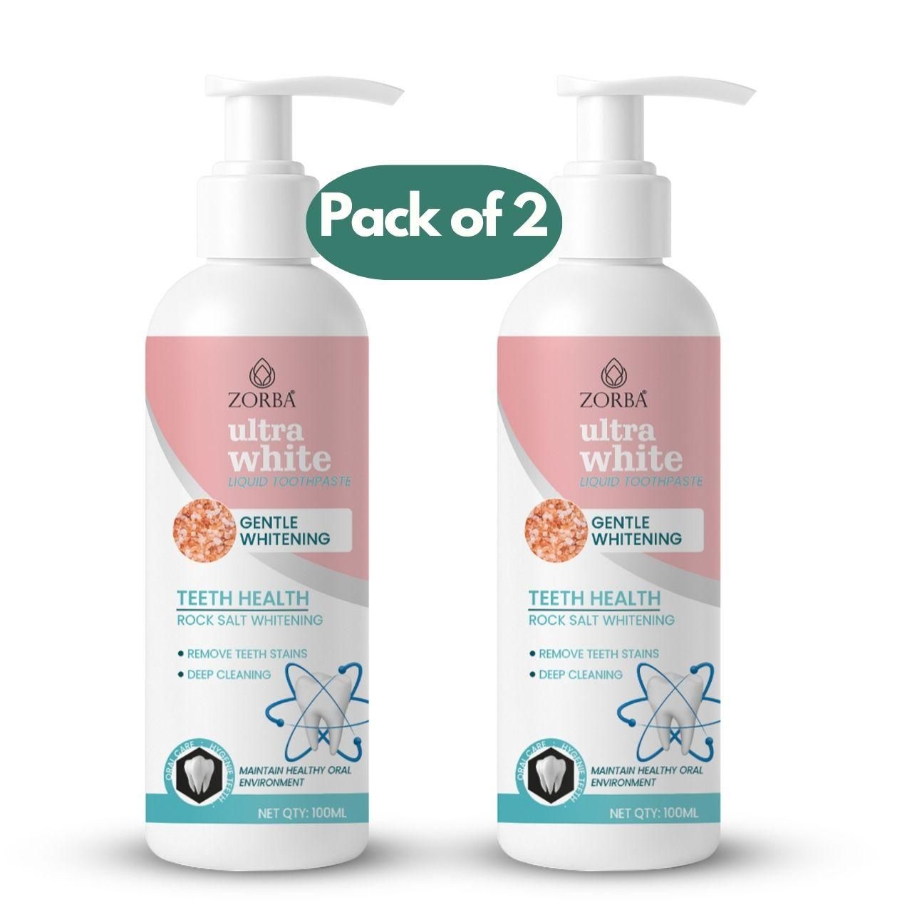 Ultra White Liquid Toothpaste 200ML Pack of 2